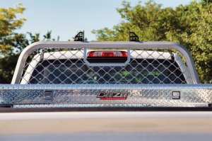 Ford SuperDuty Cab Rack - Rear - Dee Zee - Heavy Duty Ultra Mesh - Silver - `99-`16